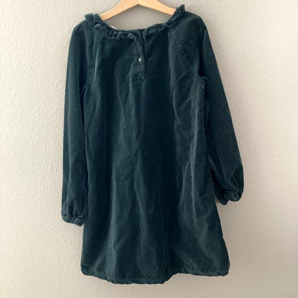 H&M Cotton Velvet Ruffle Collar Dress - Green - 8 - Picture 5 of 6